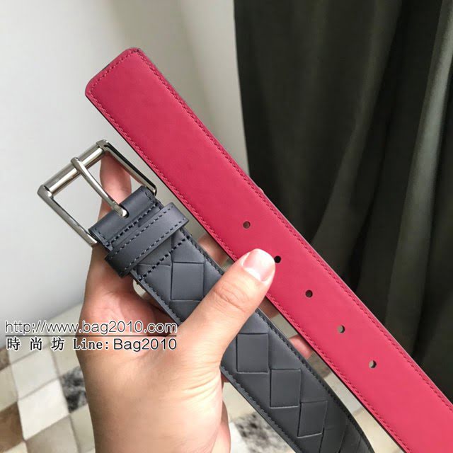 BV高端男士皮帶 寶緹嘉intreccio編織雙面啞光小牛皮腰帶  jjp1541